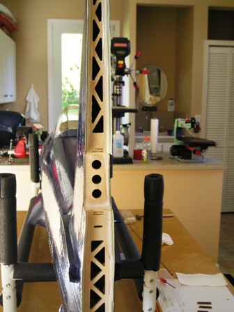 1 Rudder framewook glued in place with Aeropoxy