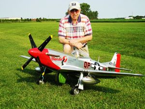 1 Walt & his P-51D Blondie at the FWFC, Inc., flying field on August 13, 2007