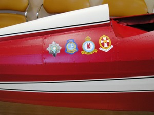 3 Coat of Arms on left side of N450SH
