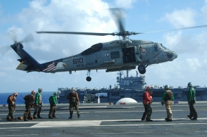 6 “Lightning 610,” an SH-60F Seahawk from Helicopter Anti-submarine Warfare Squadron (HS) 14