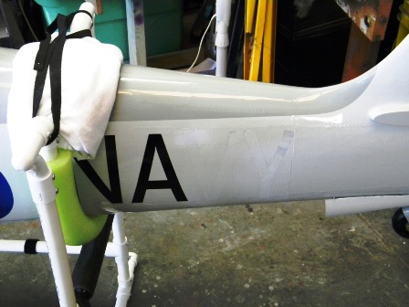 8 Fuselage letters must be repositioned on left side